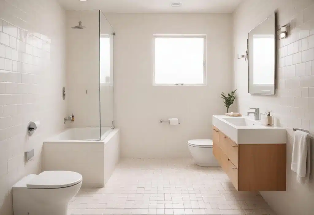 Add mosaic tiles or pebble tiles as accents for texture