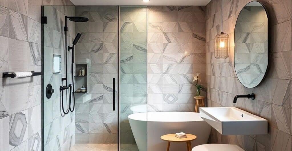 Geometric Tiles for Shower Walls