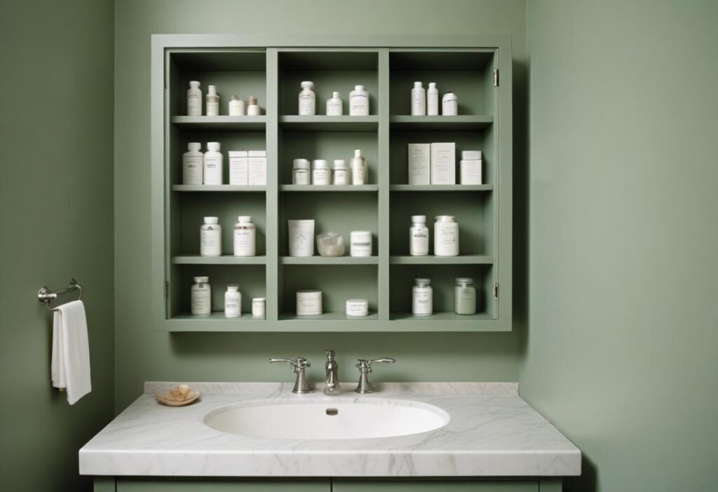 Install recessed medicine cabinets to maximize storage space