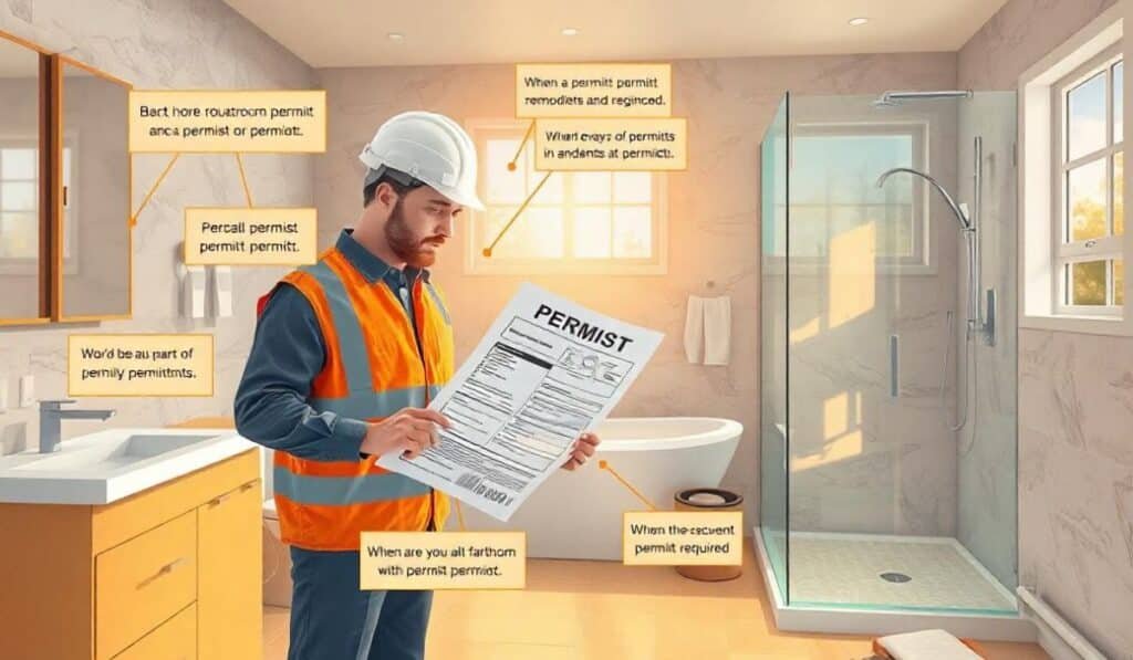 When is a permit required for bathroom remodel