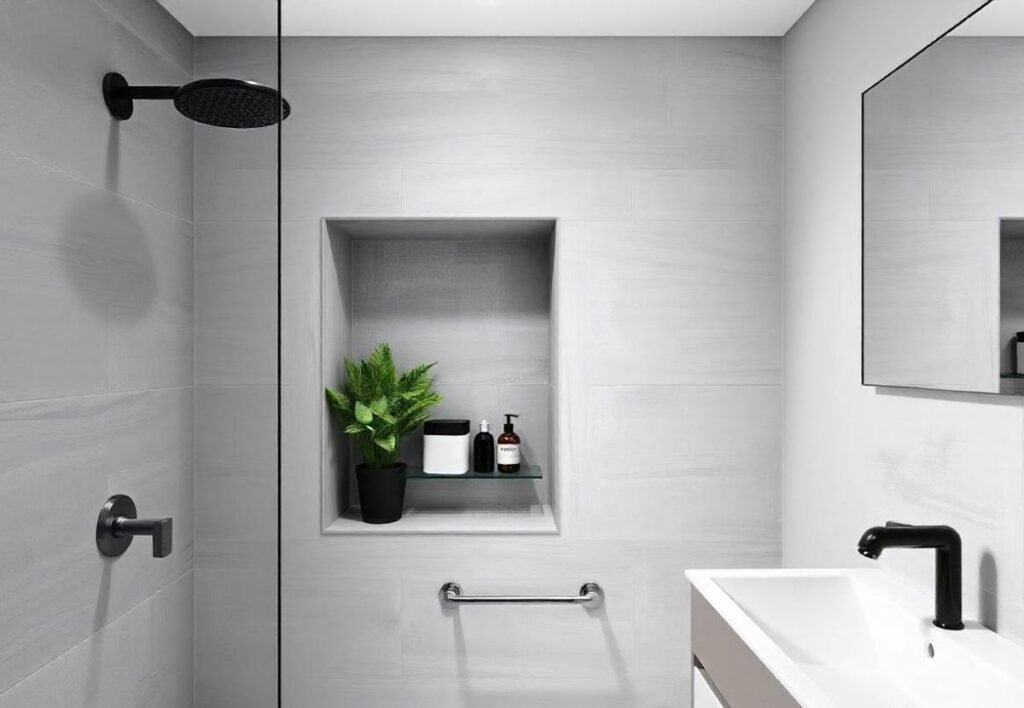 Use a shower niche for extra storage