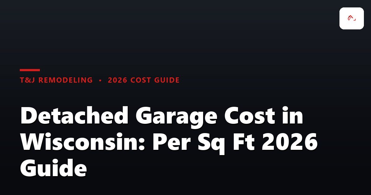 Two-car detached garage with vinyl siding and asphalt shingles in Waukesha County, Wisconsin