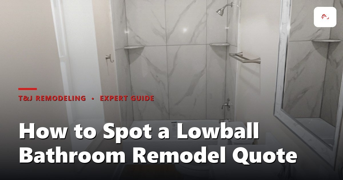Side-by-side bathroom remodel quotes showing line-item breakdown and cost differences