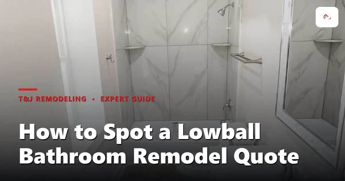 Side-by-side bathroom remodel quotes showing line-item breakdown and cost differences