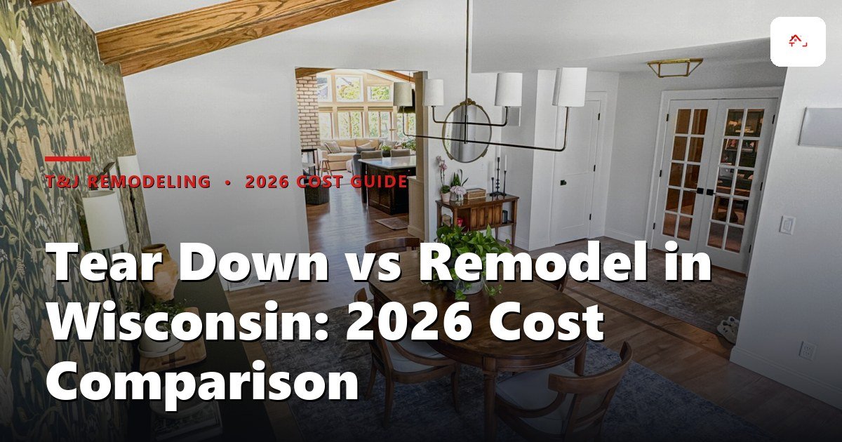 A 1950s Waukesha County ranch home exterior facing a tear-down versus remodel decision