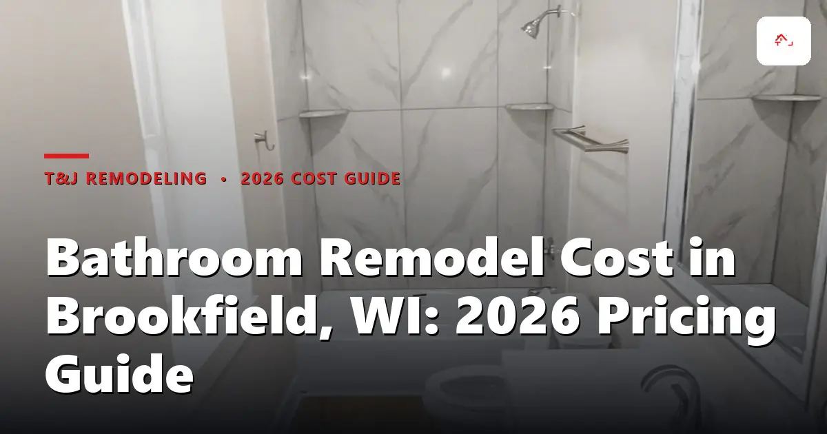 Renovated master bathroom with tiled walk-in shower and freestanding tub in a Brookfield, WI home