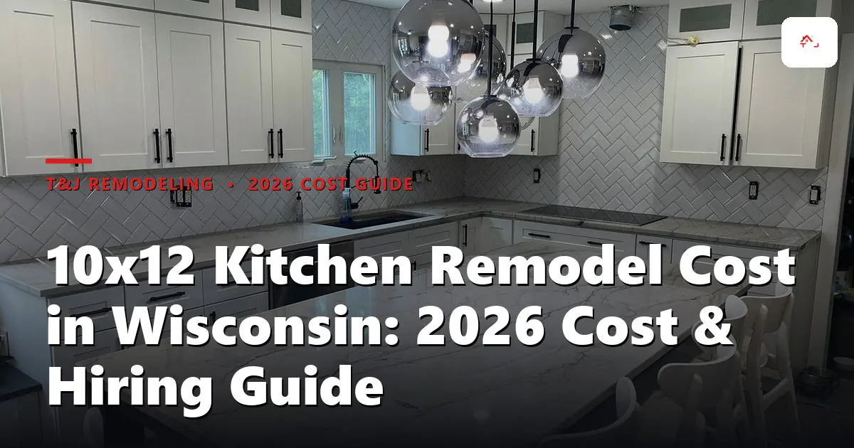 Renovated 10x12 kitchen in a Waukesha County home with white semi-custom cabinets, quartz countertops, and stainless appliances