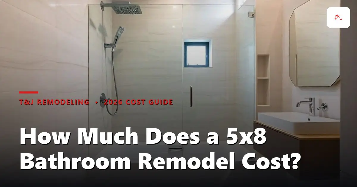 Remodeled 5x8 bathroom with tub-shower combo and vanity in a Wisconsin home