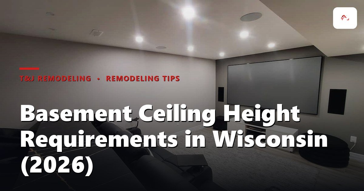 Finished basement with full ceiling height in a Waukesha County home