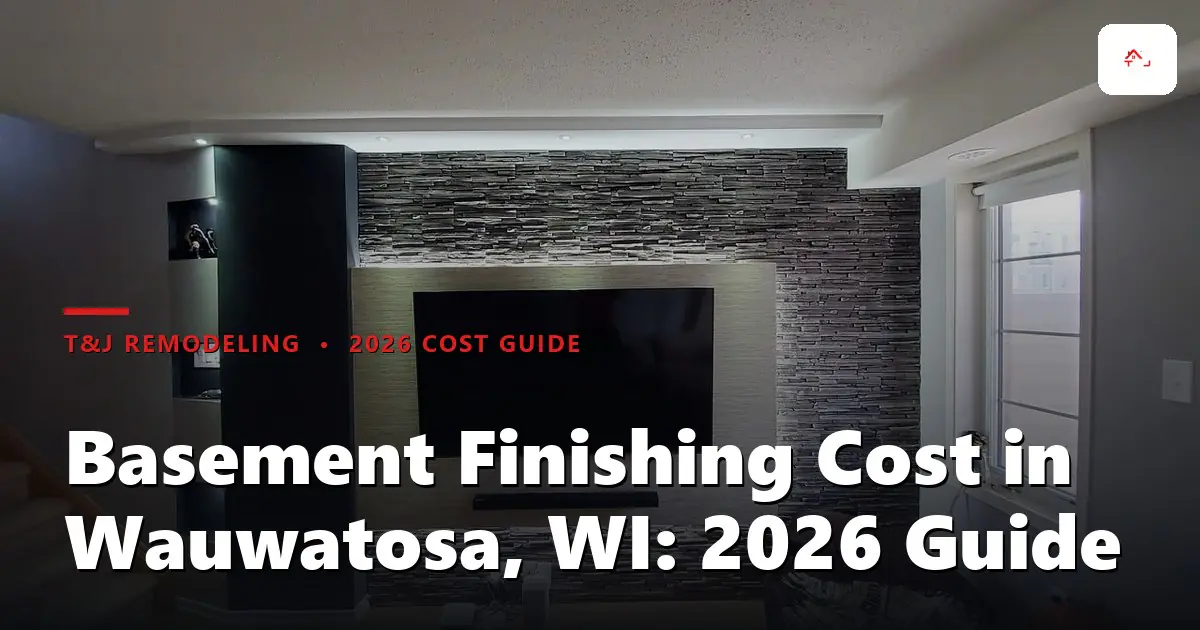 Finished basement living space in a Wauwatosa, Wisconsin home