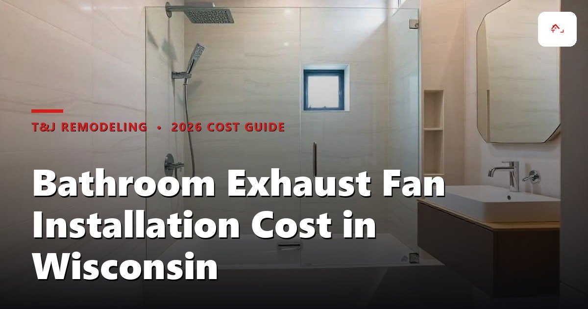 Bathroom exhaust fan in a Waukesha County bathroom