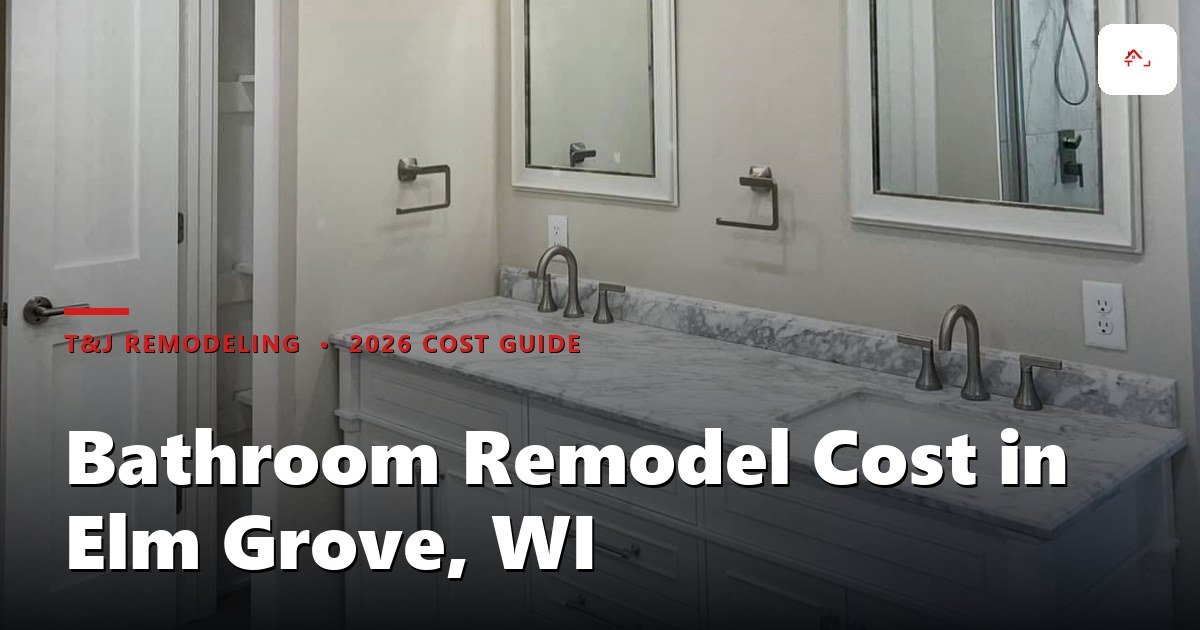 Modern master bathroom with white subway tile, double vanity, and soaking tub in an Elm Grove, WI home remodel