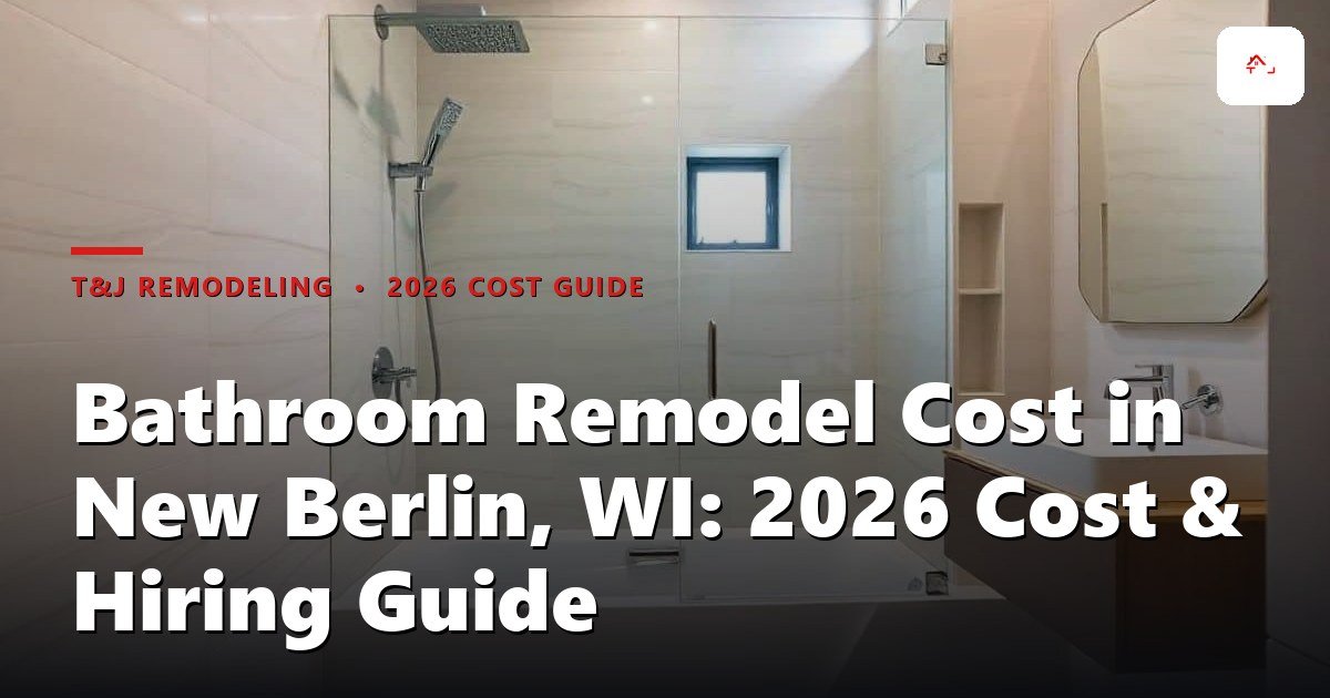 New Berlin 1970s split-level hall bathroom mid-remodel with framing exposed and back-to-back plumbing wall visible