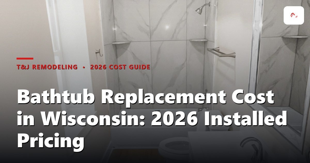 New bathtub installed in a Waukesha County bathroom