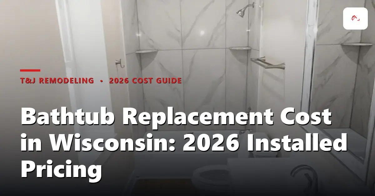 New bathtub installed in a Waukesha County bathroom