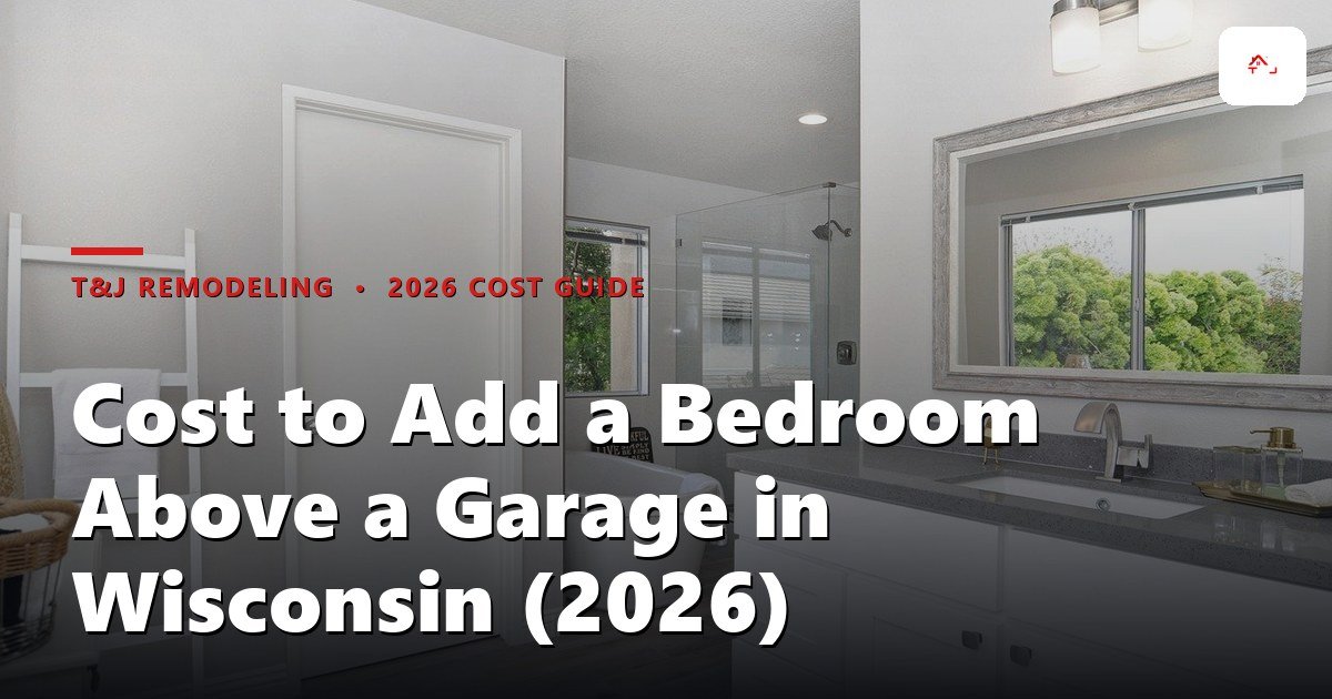Bonus room bedroom above a garage in a Waukesha County home