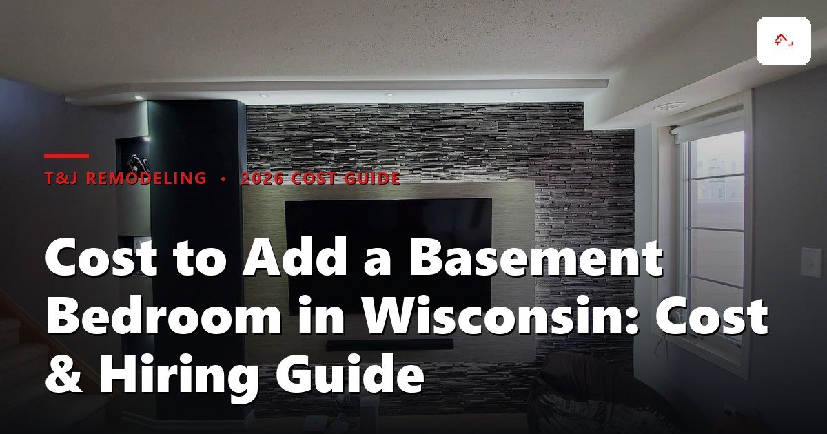 Finished basement bedroom in a Waukesha County home with egress window, recessed lighting, and LVP flooring