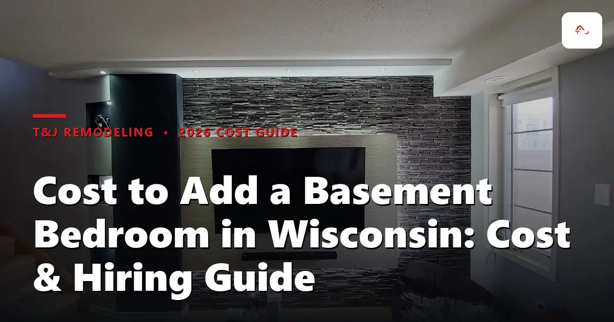 Finished basement bedroom in a Waukesha County home with egress window, recessed lighting, and LVP flooring
