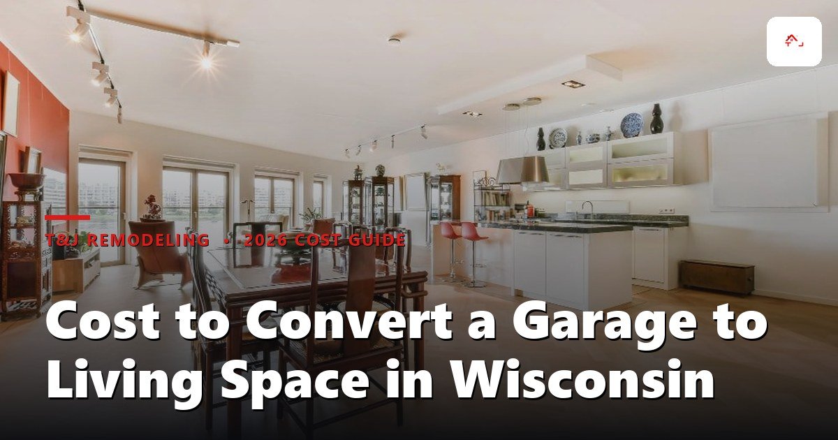 Garage converted to living space in a Waukesha County home