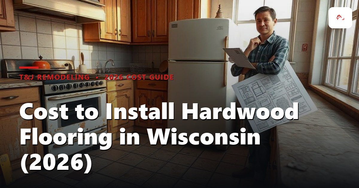 New hardwood flooring in a Waukesha County home
