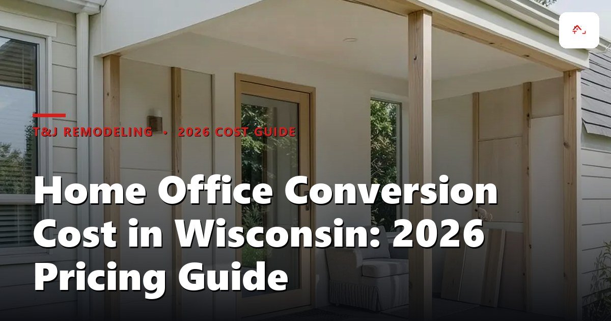 Converted home office in a Waukesha County home