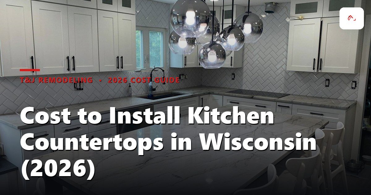New kitchen countertops in a Waukesha County home