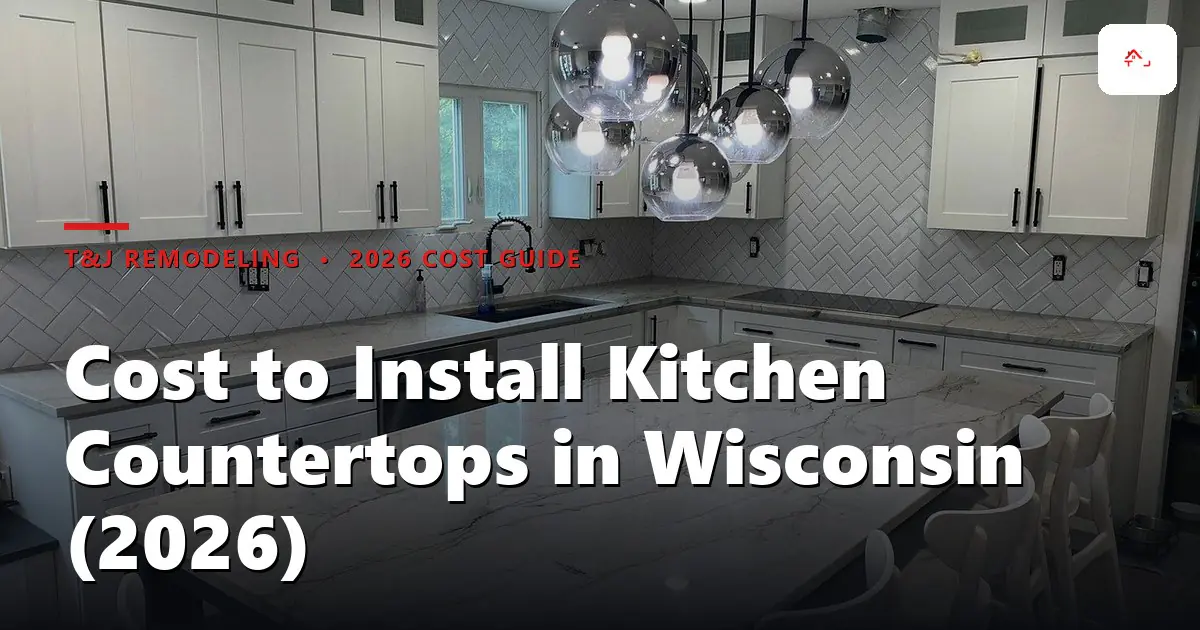 New kitchen countertops in a Waukesha County home