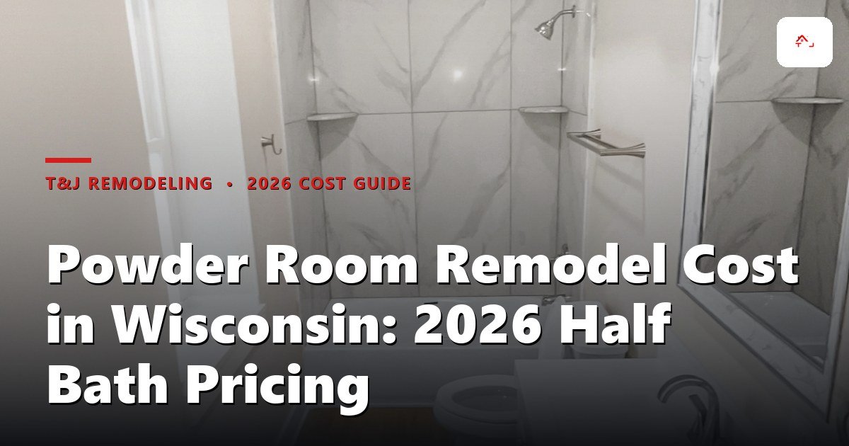 Remodeled powder room in a Waukesha County home
