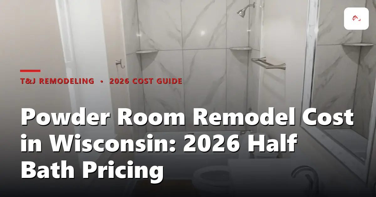Remodeled powder room in a Waukesha County home