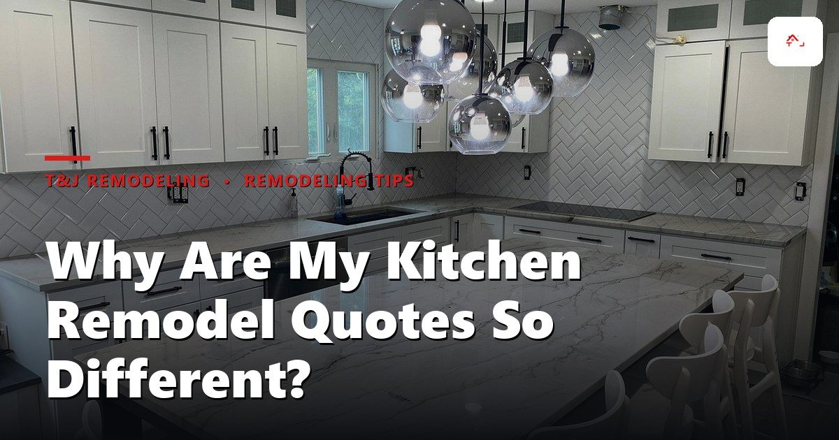 Homeowner comparing three written kitchen remodel quotes at a kitchen table