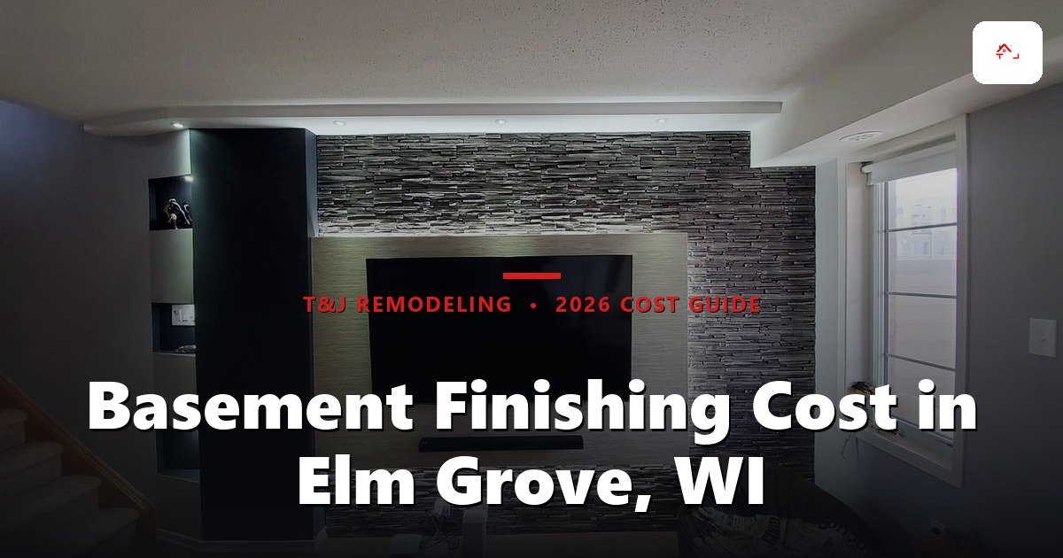 Newly finished basement rec room with recessed lighting and LVP flooring in an Elm Grove ranch home