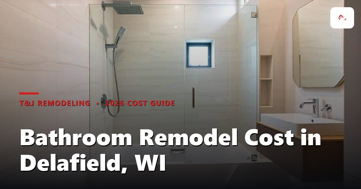 Modern Delafield primary bathroom remodel with custom tile shower, double vanity, and soaking tub by T&J All In Remodeling