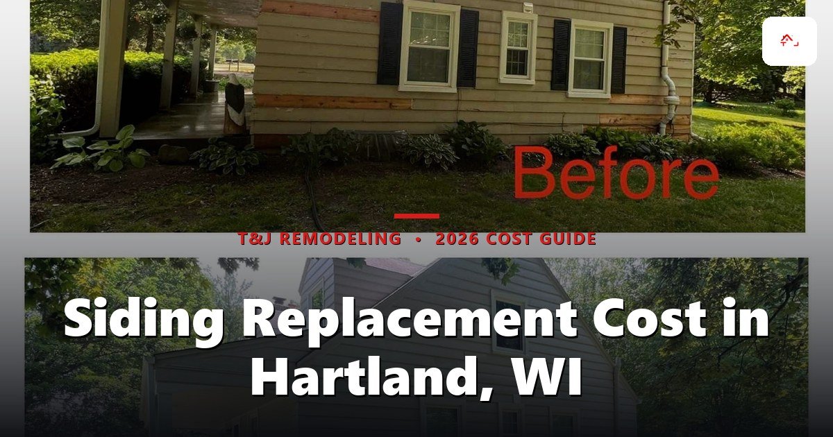 Freshly installed vinyl siding on a single-story ranch home in Hartland, Wisconsin