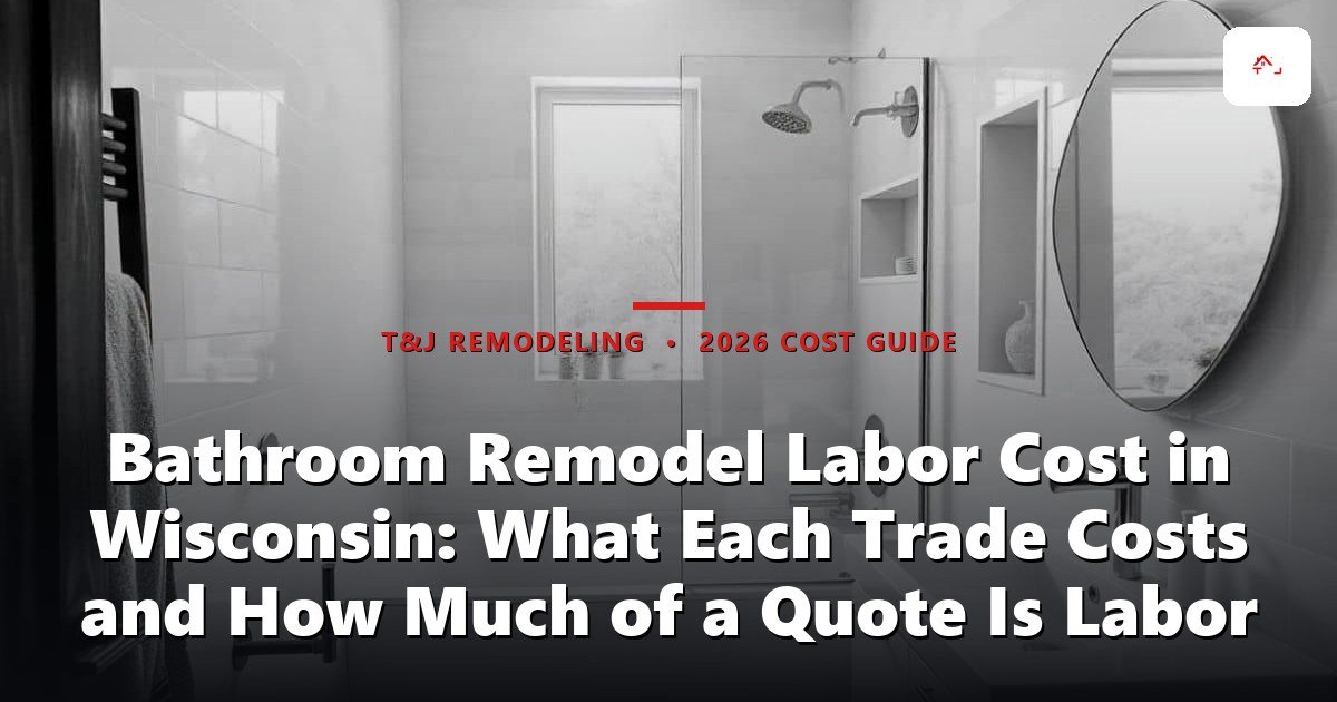 Bathroom Remodel Labor Cost in Wisconsin: What Each Trade Costs and How Much of a Quote Is Labor - Modern minimalist bathroom with white subway tile, frameless