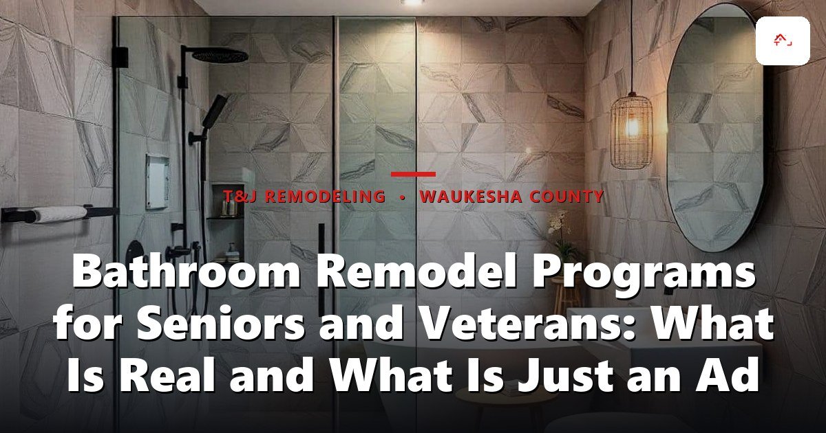 Bathroom Remodel Programs for Seniors and Veterans: What Is Real and What Is Just an Ad - Modern luxury master bathroom with freestanding soaking tub, walk-in