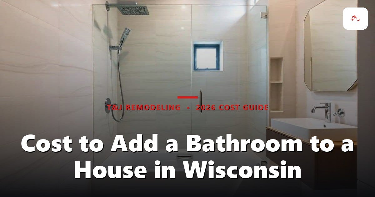 Cost to Add a Bathroom to a House in Wisconsin - Modern master bathroom with a frameless glass shower enclosure, soaking tub, floating vanity with vessel sink
